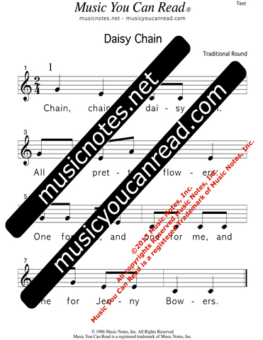 "Daisy Chain" Text Format