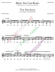 Click to Enlarge: "The Rainbow" Letter Names Format