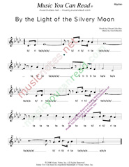 Click to Enlarge: "By the Light of the Silvery Moon," Rhythm Format
